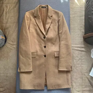 COMME CA DU MODE 여성용 베이지 체스터 코트