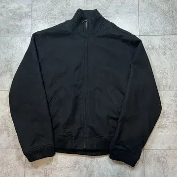 BRICE 울 집업 블루종 밑단 소매 리브