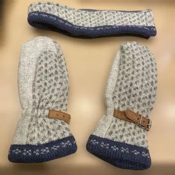 (미사용) 노르웨이 미튼과 헤어밴드 세트