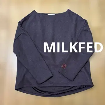 MILKFED 긴팔 티셔츠 브라운 자수 포함