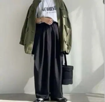 mizuiroind 와이드 카고 팬츠 블랙 사이즈 2