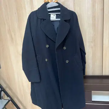 네이비 더블 브레스트 코트 earth 코트