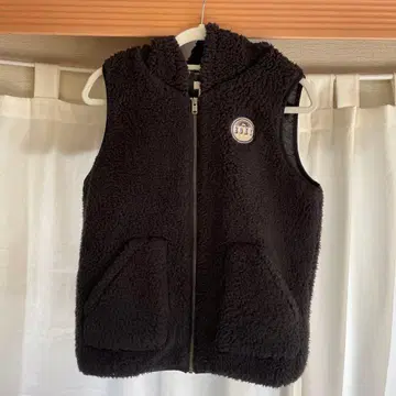 ROXY 후드 부착 블랙 플리스 자켓