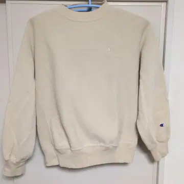 Champion 리버스 위브 단색택 맨투맨 베이지 계열 복각