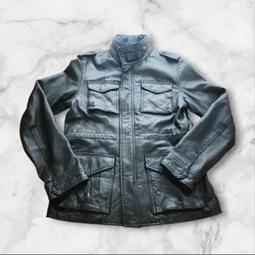 어반 리서치 도어스 싱글 가죽 라이더 자켓 블랙