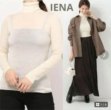 1회 착용 IENA 워셔블 울 터틀넥 풀오버