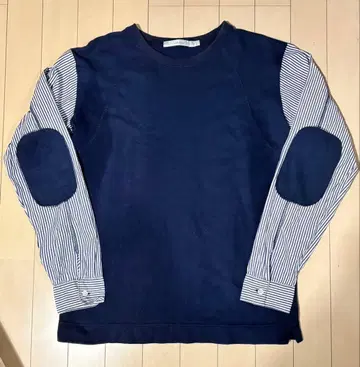 rehacer 네이비 스트라이프 긴팔 티셔츠