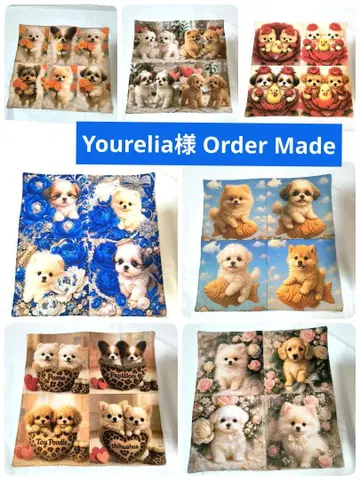 Yourelia 님 ] 핸드메이드 오더 강아지 거즈 손수건 7점
