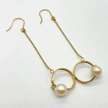 k10 펄 후크식 체인 귀걸이