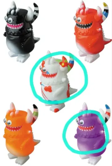 컬러풀 몬스터 캡슐 토이 5종 세트