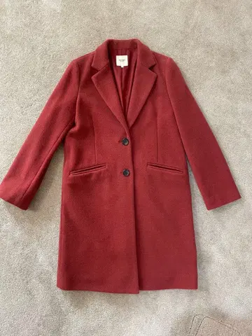 BEAMS HEART 빨간색 체스터 코트 S 사이즈