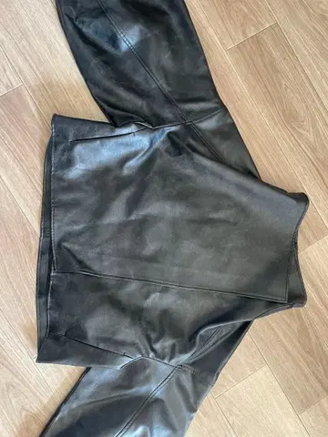 블랙 가죽 오버 사이즈 자켓