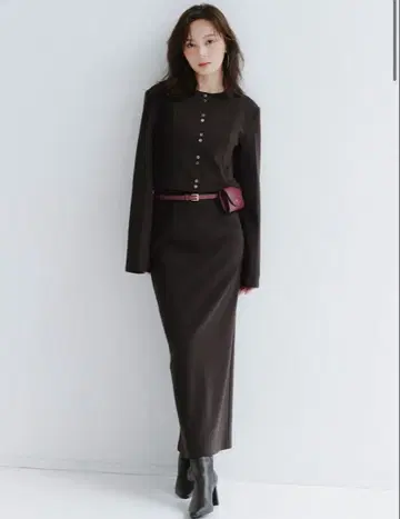 새상품급 anuans 아뉴앙스 컷 조젯 타이트 스커트 1