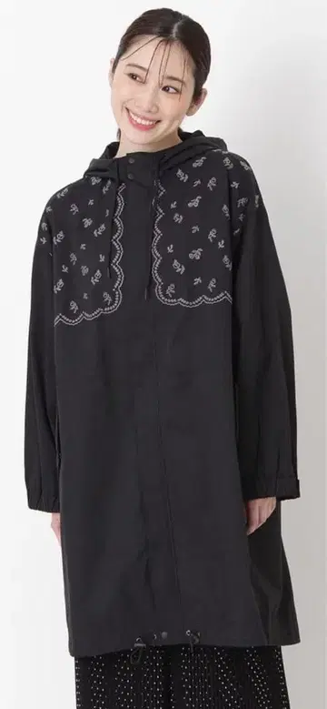 면 나일론 트윌 플라워 자수 코트 슈퍼 하카