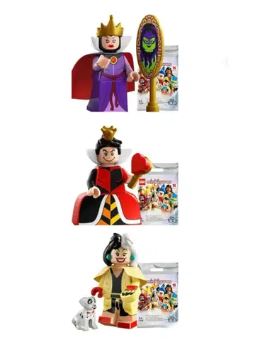 LEGO 디즈니 미니 피규어 크루엘라 거울의 여왕 하트의 여왕