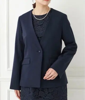 새상품급 AIMER 에메 노카라 자켓 네이비 싱글 버튼