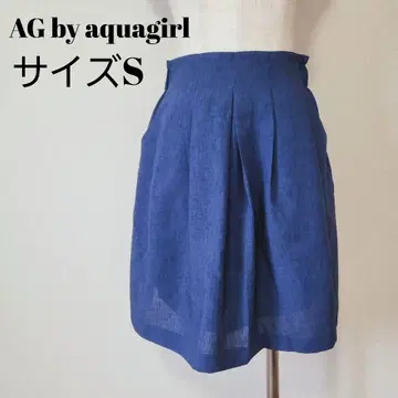 AG by aquagirl A라인 사다리꼴 스커트 블루 파랑 S