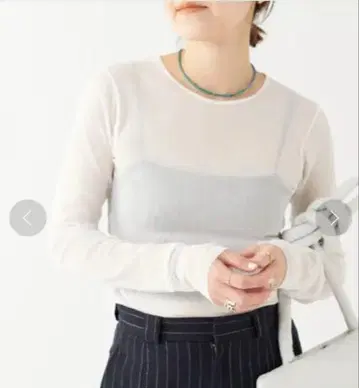 plage Mesh Sheer 롱T