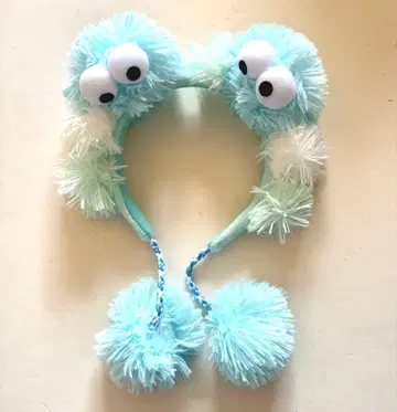 유니버셜 USJ 쿠키 몬스터 머리띠 스카이블루