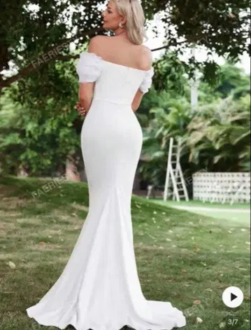 인기 오프숄더 머메이드 웨딩 드레스