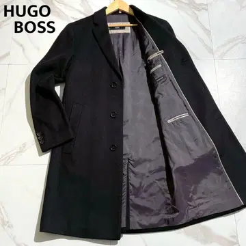 컨디션 최상 휴고보스 캐시미어 혼방 체스터 코트 롱 블랙 [ 222 ]