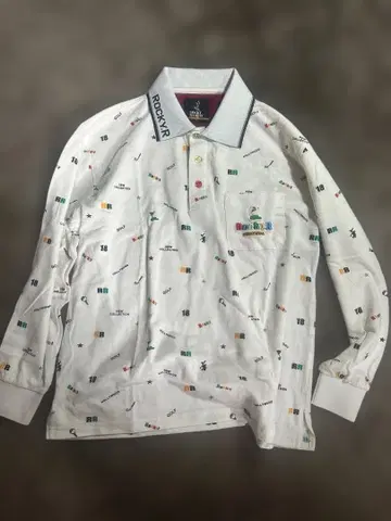 ROCKY RABBIT 골프 프린트 긴팔 피케 셔츠 LL