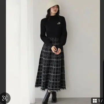 BLUEEAST 체크 자카드 니트 원피스 M 사이즈 미사용 새상품