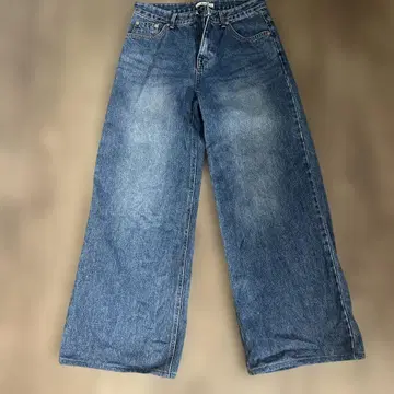 El mar 와이드 레그 데님 팬츠 블루