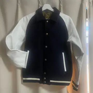 SOPHNET. 바시티 자켓 M 사이즈 네이비/화이트