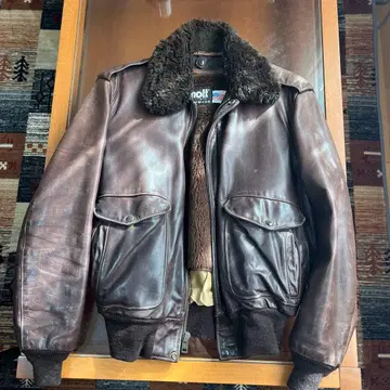 schott 플라이트 자켓 184SM 브라운 보아 라이너 포함