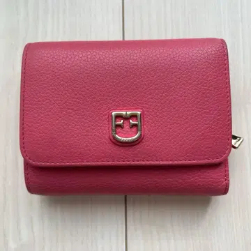 FURLA 핑크 3단 폴더형 지갑