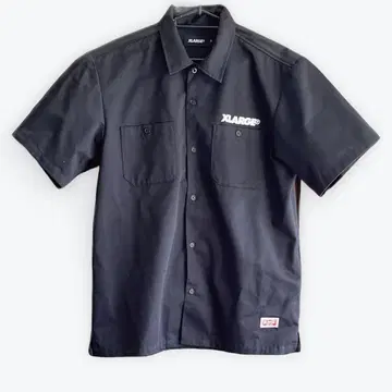 XLARGE 블랙 반팔 워크 셔츠 M