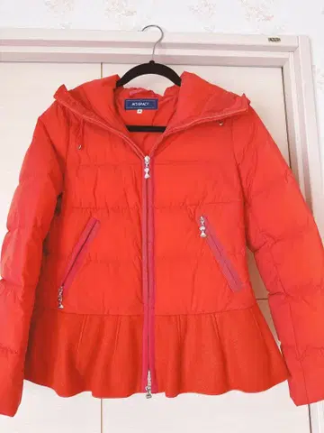 M'S GRACY 후드 부착 오렌지 다운 자켓 36