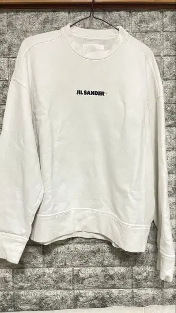 질 샌더 화이트 맨투맨 S