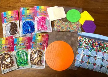 펄러비즈 세트 다색 비즈 플레이트 덧종이 비즈 많음 수공예
