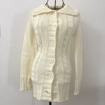 LIZLISA 니트 가디건 화이트