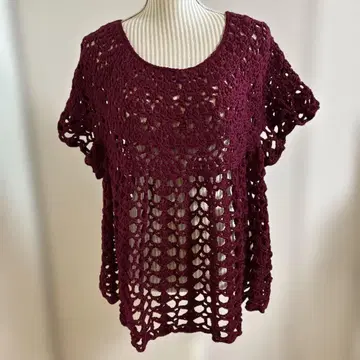 버건디 핸드메이드 튜닉