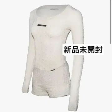 S 케이블 니트 앙상블 아이보리