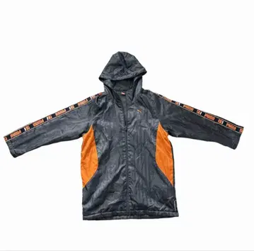 PUMA 후드 부착 자켓 150 그레이 오렌지 겨울