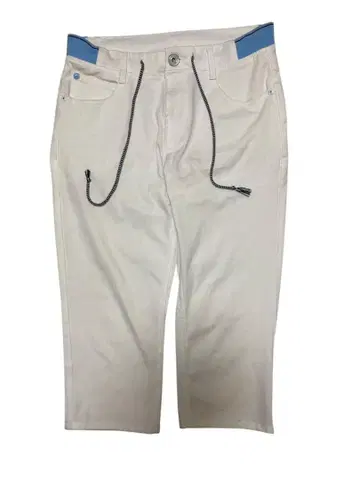 L 사이즈 화이트 컬러 숏팬츠 하프 팬츠