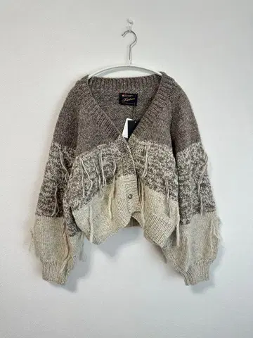 울 100% 숏 가디건