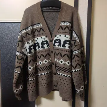 Marble Sud 팬더 무늬 가디건