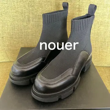 [ 미사용 새상품 ] nouer 메탈릭 밑창 숏부츠