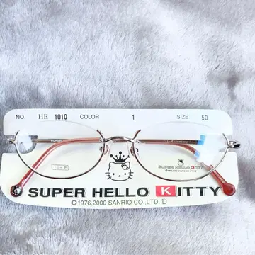 헬로키티 안경 프레임 언더 림 프레임