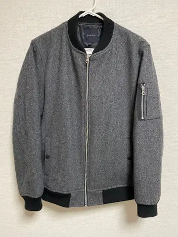 RAGEBLUE 메리노울 MA-1 자켓 M 그레이