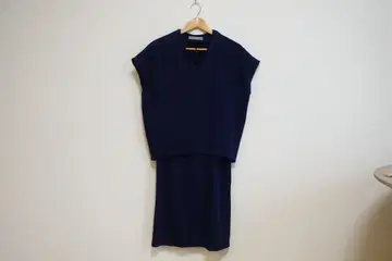 네이비 스커트 셋업