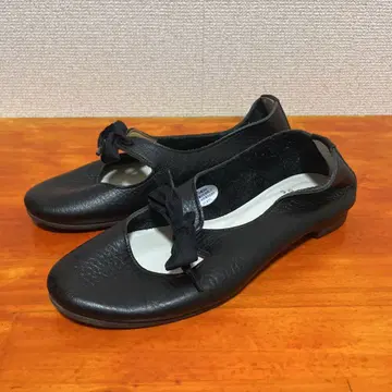 럼블 댄스 플랫슈즈 블랙 23cm 리본