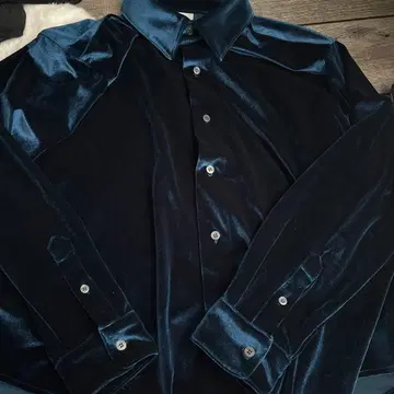 미사용에 가까운 Casper John 벨루어 셔츠 블루