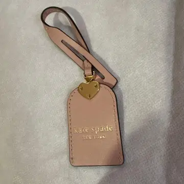 케이트 스페이드 핑크 가죽 키링