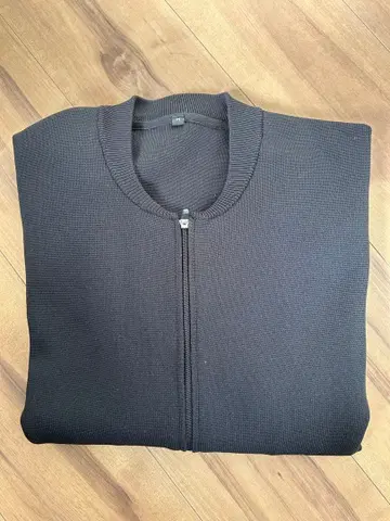 무인양품 블랙 집업 가디건 포켓 있음 M 사이즈